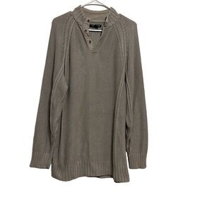 Visivo Men's Tan Ribbed Neck Knitted Sweater Size XXL